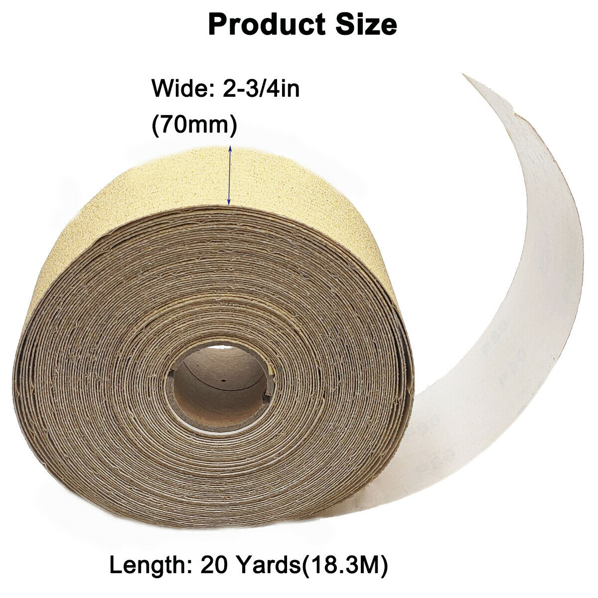 PSA 220 Grit Sandpaper Roll 2-3/4In x 20 Yards Longboard Self Adhesive Sandpaper