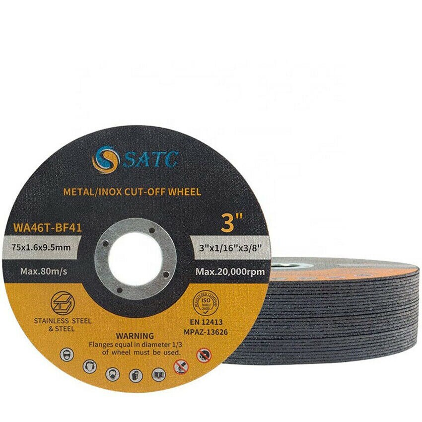 25 Pack Cut Off Wheels 3"x1/16"x3/8" Cutting Disc for Metal and Stainless Steel