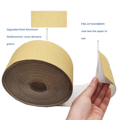 PSA 220 Grit Sandpaper Roll 2-3/4In x 20 Yards Longboard Self Adhesive Sandpaper