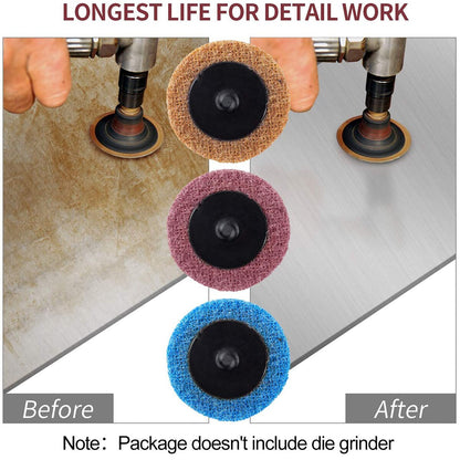 SATC 46PCS Surface Conditioning Discs 2 Inch Roloc Sanding Disc with 1/4" Holder